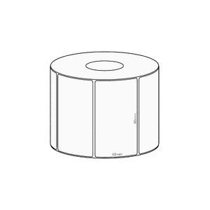 80x45mm Transfer Permanent Label, 1050 per roll, 38mm core