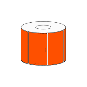 80x48mm Orange Direct Thermal Permanent Label, 1000 per roll, 38mm core