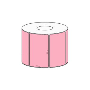 80x48mm Pink Direct Thermal Permanent Label, 1000 per roll, 38mm core