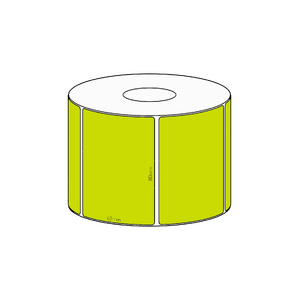 80x60mm Green Direct Thermal Permanent Label, 800 per roll, 38mm core