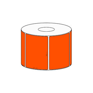 80x60mm Orange Direct Thermal Permanent Label, 800 per roll, 38mm core