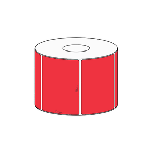 80x60mm Red Direct Thermal Permanent Label, 800 per roll, 38mm core