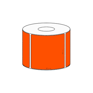 80x85mm Orange Direct Thermal Permanent Label, 550 per roll, 38mm core
