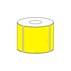80x85mm Yellow Direct Thermal Permanent Label, 550 per roll, 38mm core