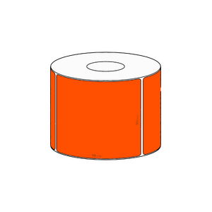 80x99mm Orange Direct Thermal Permanent Label, 500 per roll, 38mm core
