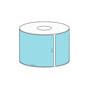 85x225mm Blue Direct Thermal Permanent Label, 200 per roll, 38mm core