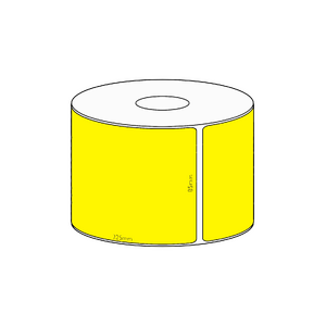 85x225mm Yellow Direct Thermal Permanent Label, 200 per roll, 38mm core