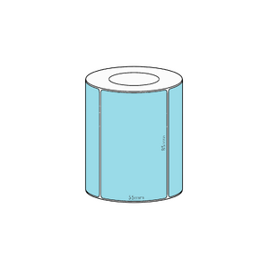 85x55mm Blue Direct Thermal Permanent Label, 850 per roll, 38mm core