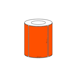 85x55mm Orange Direct Thermal Permanent Label, 850 per roll, 38mm core