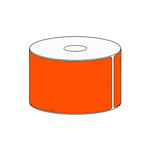 90x200mm Orange Direct Thermal Permanent Label, 250 per roll, 38mm core
