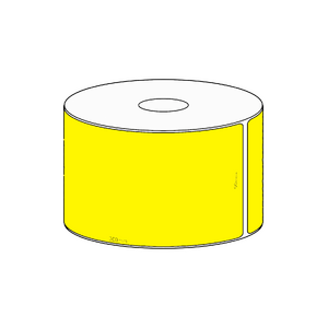 90x200mm Yellow Direct Thermal Permanent Label, 250 per roll, 38mm core