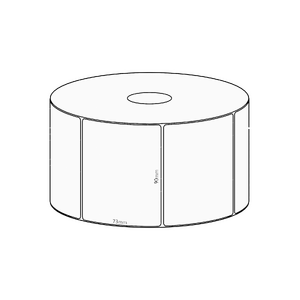 90x73mm Transfer Permanent Label, 650 per roll, 38mm core
