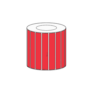 92x11mm Red Direct Thermal Permanent Label, 3550 per roll, 38mm core