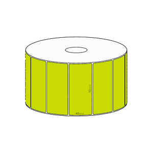 92x40mm Green Direct Thermal Permanent Label, 1150 per roll, 38mm core