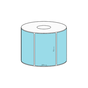 92x60mm Blue Direct Thermal Permanent Label, 800 per roll, 38mm core