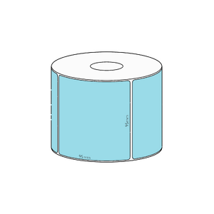 95x95mm Blue Direct Thermal Permanent Label, 500 per roll, 38mm core