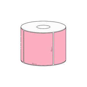95x95mm Pink Direct Thermal Permanent Label, 500 per roll, 38mm core
