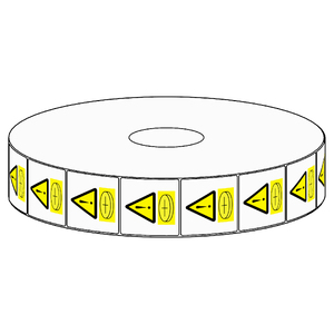 28x28mm Button Battery Warning Label, 500 per roll