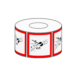 20x20mm GHS Explosives Label, 500 per roll