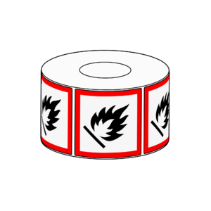 20x20mm GHS Flammables Label, 500 per roll