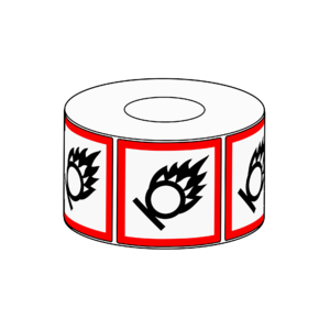 20x20mm GHS Oxidizers Label, 500 per roll