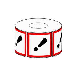 20x20mm GHS Irritant Label, 500 per roll