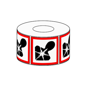 20x20mm GHS Health Hazard Label, 500 per roll