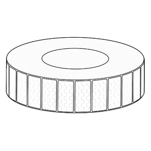 50x28mm Security Cut Synthetic Permanent Label, 3000 per roll, 76mm core