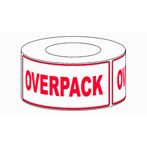 64x149mm Overpack Label, 500 per roll