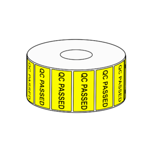 50x25mm QC Passed Label, 1000 per roll