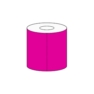 40x140mm Pink Crate Tag for Woolworths, 1000 per roll, 76mm core