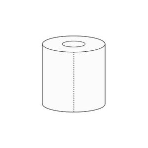 80x85mm White Crate Tag for Coles, 1700 per roll, 76mm core