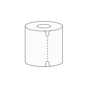 80x85mm Notched White Crate Tag for Coles, 1700 per roll, 76mm core