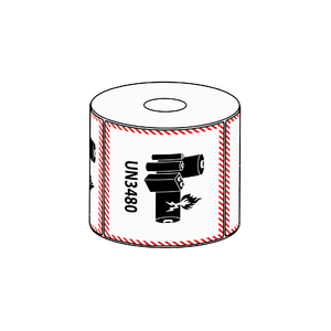 111x126mm Lithium Battery Mark UN3480 Label, 500 per roll (No Additional Information)