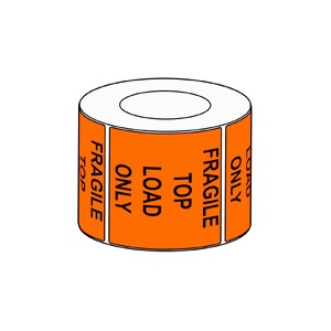 100x100mm Top Load Only Label, 500 per roll