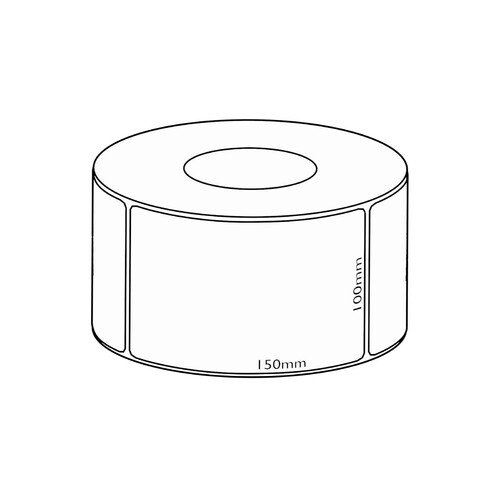 100x150mm Direct Thermal Removable Label, 1000 per roll, 76mm core