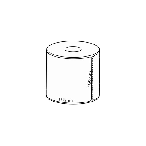 100x150mm Transfer Permanent Label, 350 per roll, 38mm core, Perforated