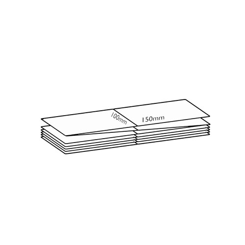 100x150mm Transfer Removable Label, 1000 per stack, Fanfolded