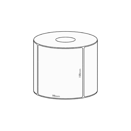 100x99mm Direct Thermal Permanent Label, 500 per roll, 38mm core