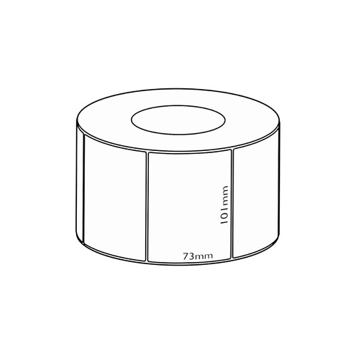 101x73mm Direct Thermal Removable Label, 1500 per roll, 76mm core