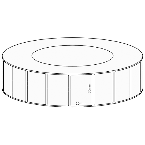 30x20mm Transfer Permanent Label, 6500 per roll, 76mm core