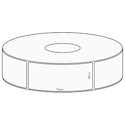 30x73mm Transfer Permanent Label, 650 per roll, 38mm core