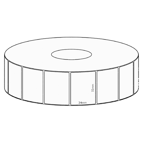32x24mm Transfer Permanent Label, 5550 per roll, 76mm core