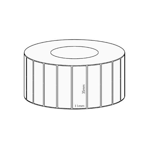 35x11mm Transfer Permanent Label, 3550 per roll, 38mm core