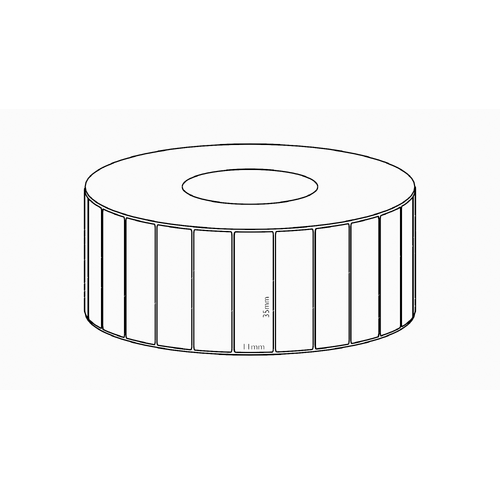35x11mm Transfer Permanent Label, 10700 per roll, 76mm core