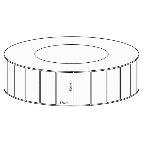 35x17mm Transfer Permanent Label, 7500 per roll, 76mm core