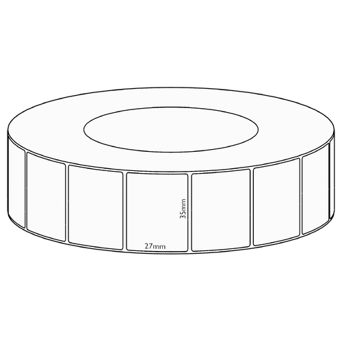 35x27mm Transfer Permanent Label, 5000 per roll, 76mm core
