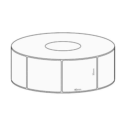 35x40mm Transfer Permanent Label, 1150 per roll, 38mm core