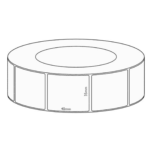 35x40mm Transfer Permanent Label, 3500 per roll, 76mm core