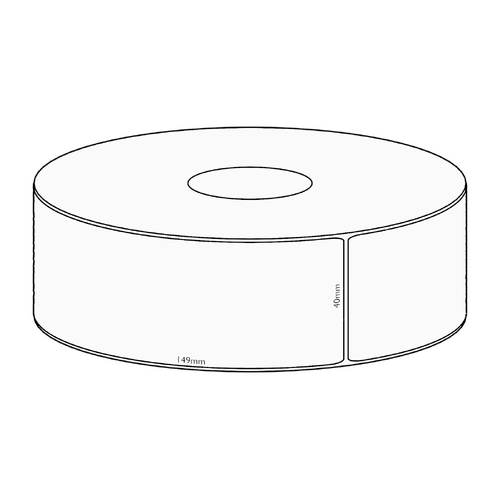 40x149mm Transfer Permanent Label, 350 per roll, 38mm core